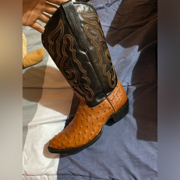 J.B Dillon Ostrich Skin Boots - Picture 3 of 8
